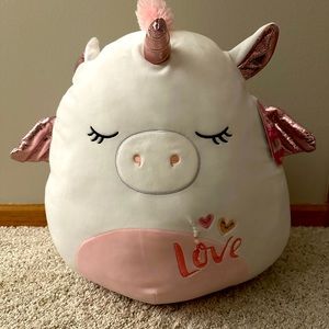 Squishmallow Kellytoy 2021 Valentine 16" Raquel the Pegasus